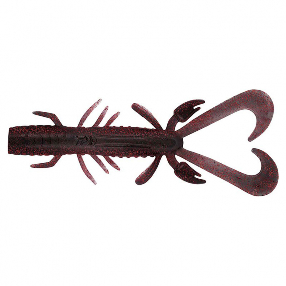 Daiwa Bait Junkie Risky Critter 7,6cm (6-pack) - Ghost Black Red Belly i gruppen Madding / Softbaits / Aborre softbaits og sandard softbaits hos Sportfiskeprylar.se (32-217649)