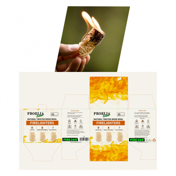 Proelia Outdoor Wood Wool 25 Pieces In Ash Tree i gruppen Outdoor / Andet friluftsudstyr / Tændstål hos Sportfiskeprylar.se (32140-1-PROEL)