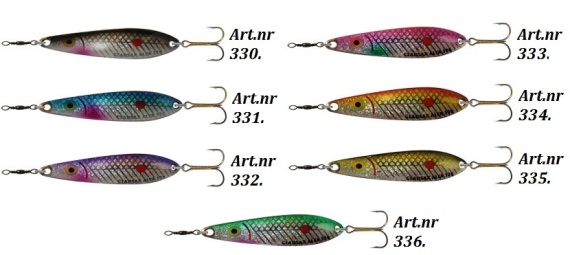 Gladsax Mini Alfa Silver 12g Yellow Red Dot i gruppen Madding / Spoons hos Sportfiskeprylar.se (330-03)