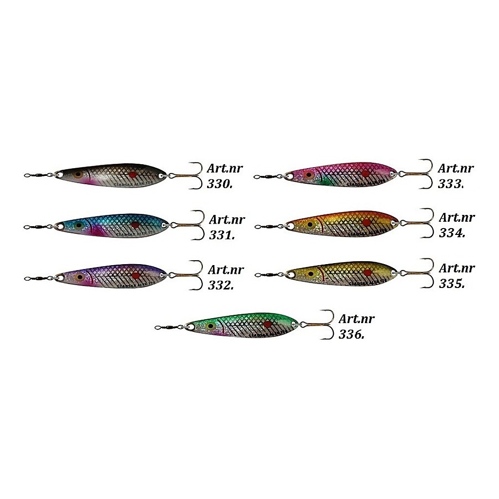 Gladsax Mini Alfa Silver 12g Yellow Red Dot i gruppen Madding / Spoons hos Sportfiskeprylar.se (330-03)