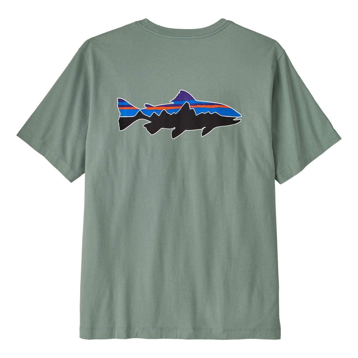 Patagonia M\'s Fitz Roy Trout T-Shirt CVGR i gruppen Beklædning og fodtøj / Beklædning / T-shirts hos Sportfiskeprylar.se (37846-CVGR-XXLr)