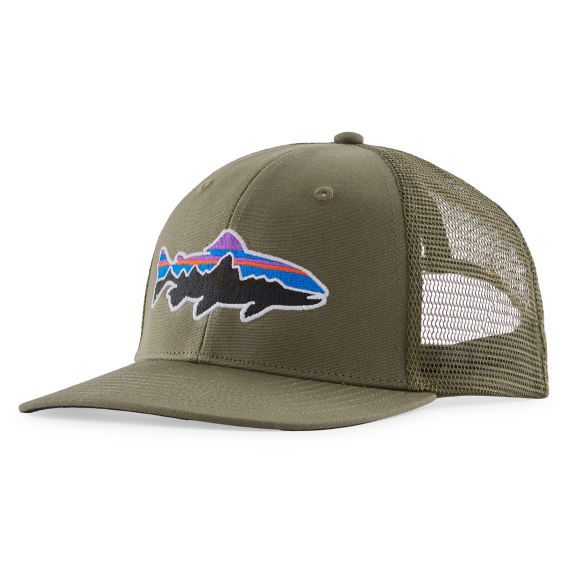 Patagonia Fitz Roy Trout Trucker Hat BSNG i gruppen Beklædning og fodtøj / Kasketter og hovedbeklædning / Kasketter / Trucker caps hos Sportfiskeprylar.se (38288-BSNG-ALL)