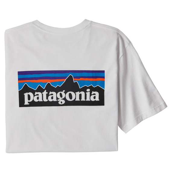 Patagonia M\'s P-6 Logo Responsibili-Tee White i gruppen Beklædning og fodtøj / Beklædning / T-shirts hos Sportfiskeprylar.se (38504-WHI-Sr)