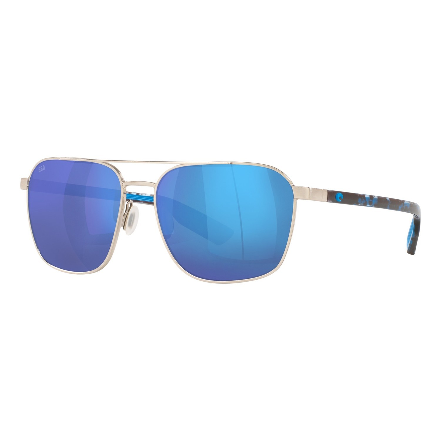 Costa Wader-293 Brushed Silver-Blue Mirror 580G i gruppen Beklædning og fodtøj / Briller / Polaroidbriller hos Sportfiskeprylar.se (40030358)