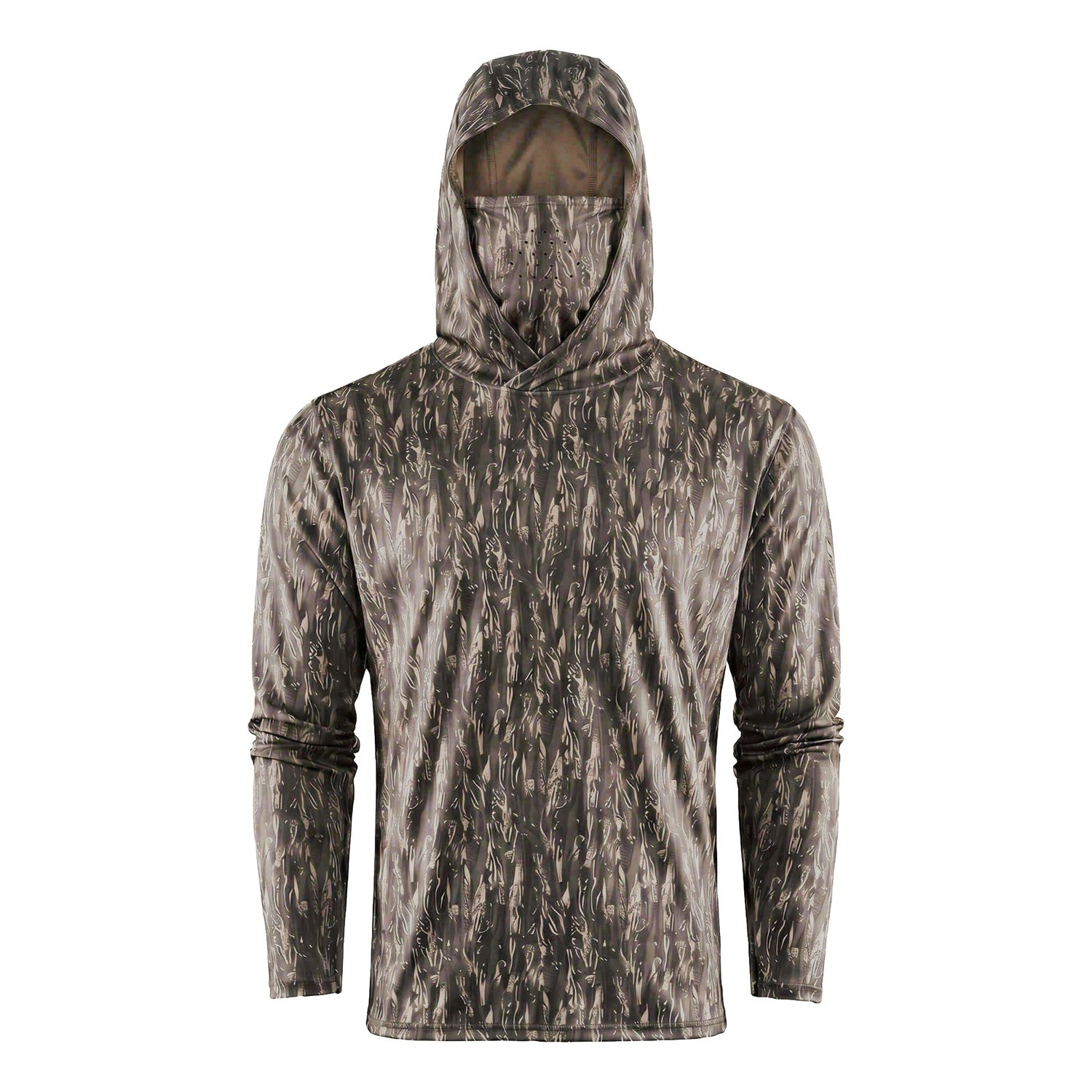 Grundéns Tough Sun Masked Hoodie Marsch Camo i gruppen Beklædning og fodtøj / UV-beklædning hos Sportfiskeprylar.se (40125-934-0013r)