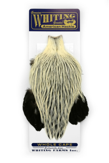 Whiting American Rooster Cape Silver Badger i gruppen Kroge og endegrej / Fluebinding / Fluebindingsmateriale / Fjer og nakker / Nakker og sadler hos Sportfiskeprylar.se (41801018)