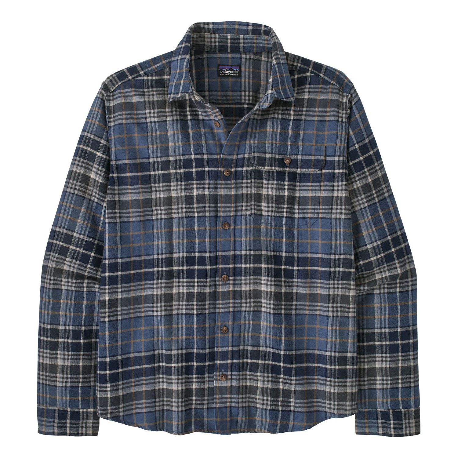 Patagonia M\'s L/S LW Fjord Flannel Shirt DPNV i gruppen Beklædning og fodtøj / Beklædning / Skjorter hos Sportfiskeprylar.se (42410-DPNV-XXLr)