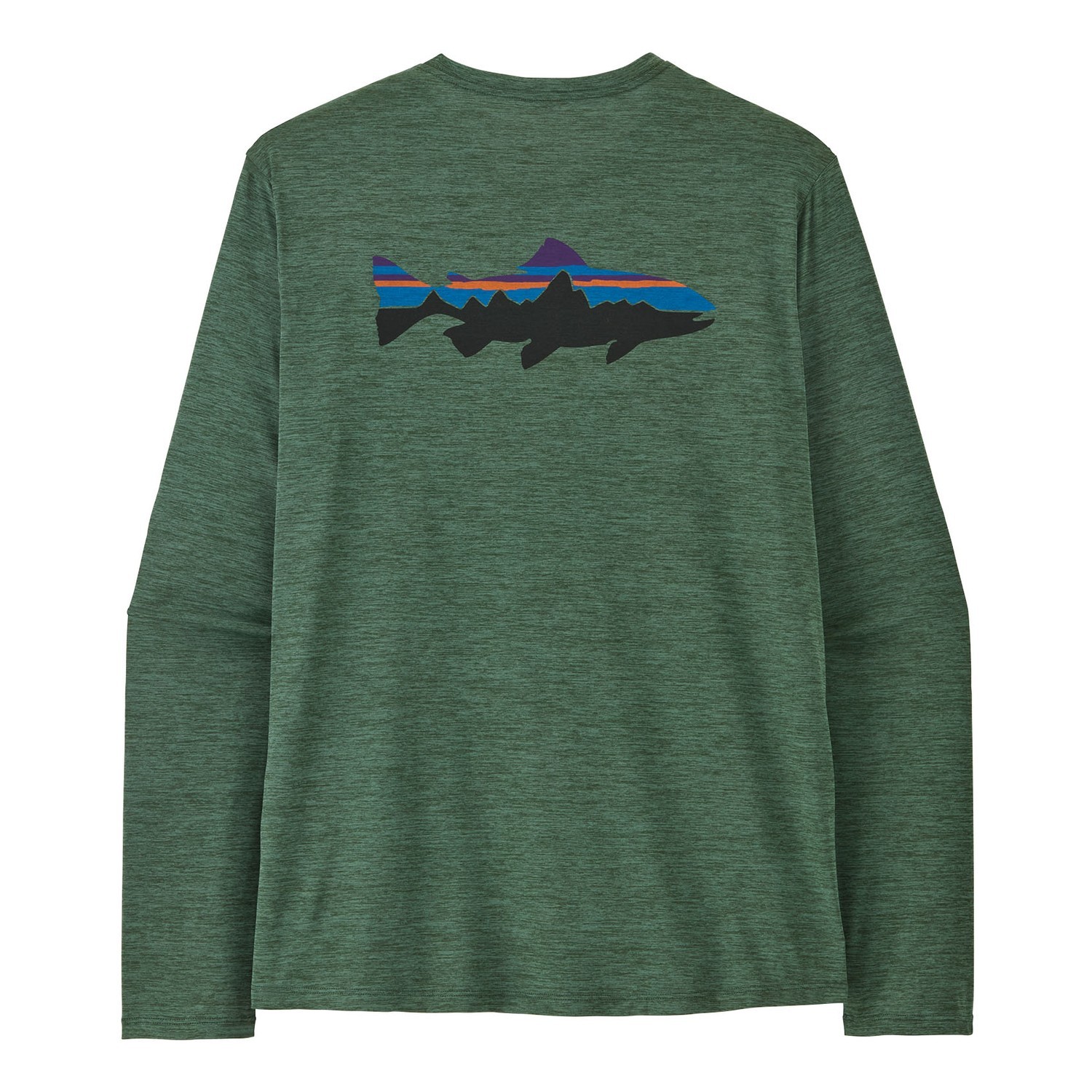 Patagonia M\'s L/S Cap Cool Daily Shirt - Fitz Roy Trout CYGX i gruppen Beklædning og fodtøj / Beklædning / Sweatere / Langærmede T-shirts hos Sportfiskeprylar.se (45452-CYGX-XXLr)