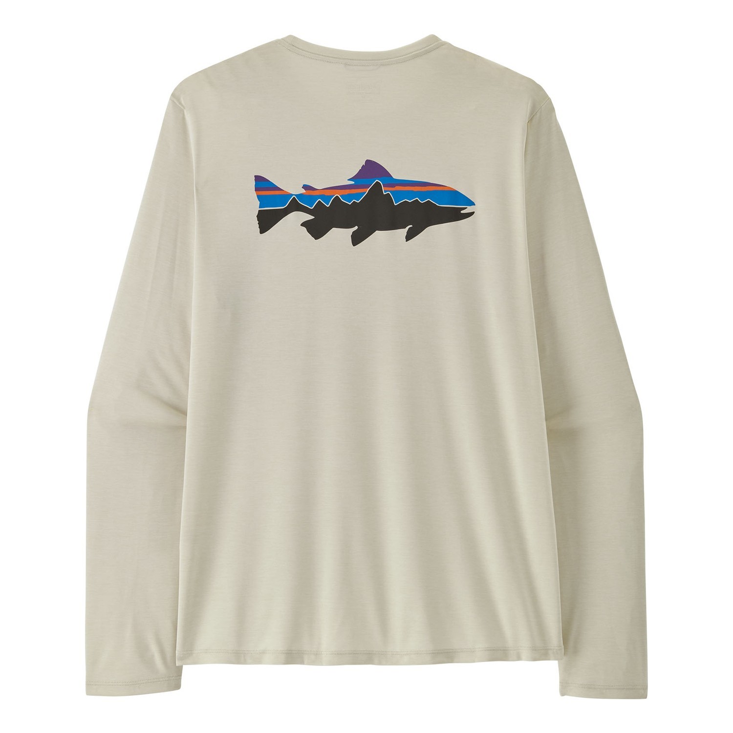 Patagonia M\'s L/S Cap Cool Daily Shirt - Fitz Roy Trout DYWH i gruppen Beklædning og fodtøj / Beklædning / Sweatere / Langærmede T-shirts hos Sportfiskeprylar.se (45452-DYWH-XXLr)