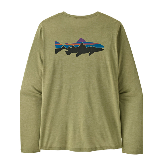 Patagonia M\'s L/S Cap Cool Daily Shirt Fitz Roy Trout GGNX i gruppen Beklædning og fodtøj / Beklædning / T-shirts hos Sportfiskeprylar.se (45452-GGNX-Lr)
