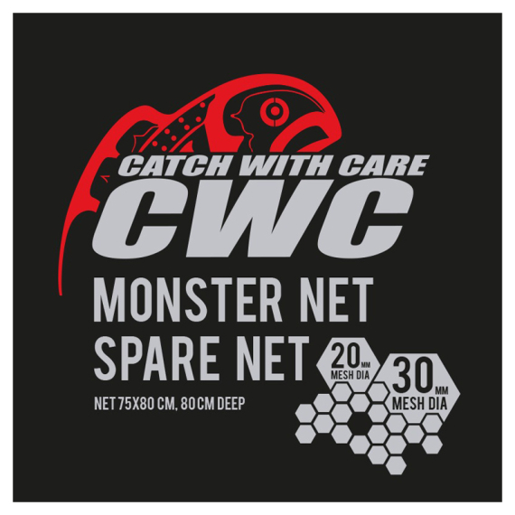 CWC Monster 80cm, D20/D30 Spare Net i gruppen Udstyr og tilbehør / Fiskenet / Fangstnet poser hos Sportfiskeprylar.se (49-FNETCWC2S)