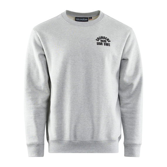 Grundéns 1926 Crew Sweatshirt Athletic Heather i gruppen Beklædning og fodtøj / Beklædning / Sweatere / Sweatshirts hos Sportfiskeprylar.se (50012-033-0014r)