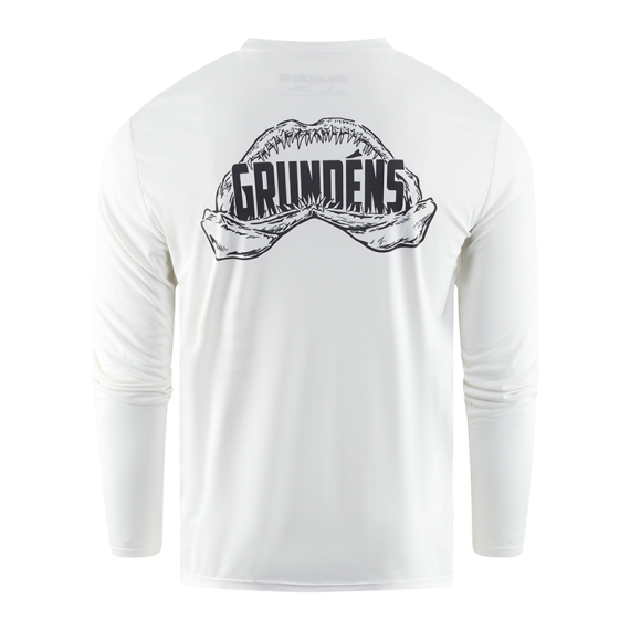 Grundéns Apex Predator LS Tech Tee White i gruppen Beklædning og fodtøj / Beklædning / T-shirts hos Sportfiskeprylar.se (50107-100-0014r)