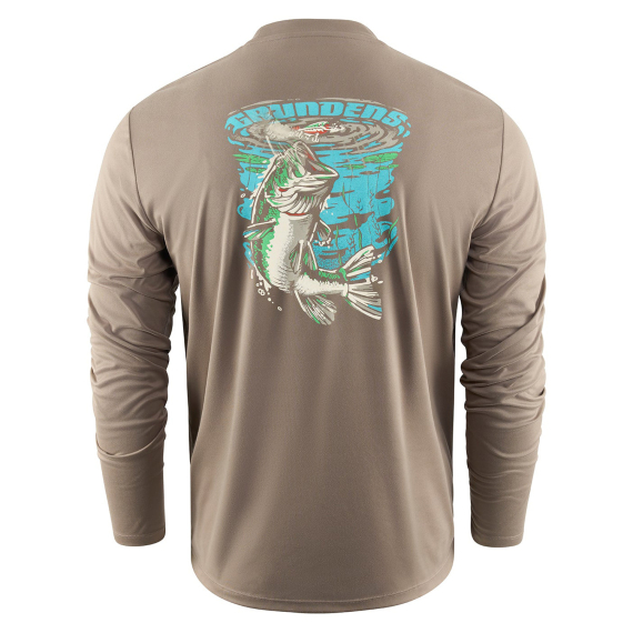 Grundéns Bass Popper LS Tech Tee Otter i gruppen Beklædning og fodtøj / Beklædning / Sweatere / Langærmede T-shirts hos Sportfiskeprylar.se (50333-355-0013r)