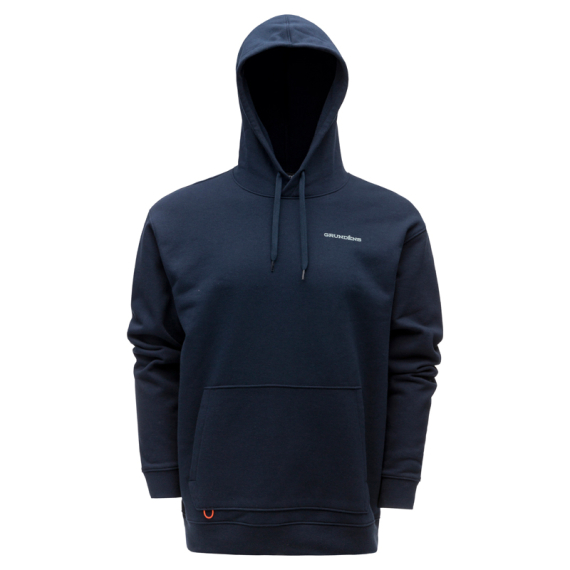 Grundéns Logo Boat Hoodie Dark Navy i gruppen Beklædning og fodtøj / Beklædning / Sweatere / Hættetrøjer hos Sportfiskeprylar.se (50376-425-0014r)