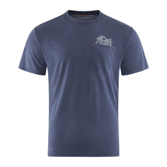 Grundéns Species Pocket Tee Dark Navy Heather i gruppen Beklædning og fodtøj / Beklædning / T-shirts hos Sportfiskeprylar.se (50478-469-0014r)