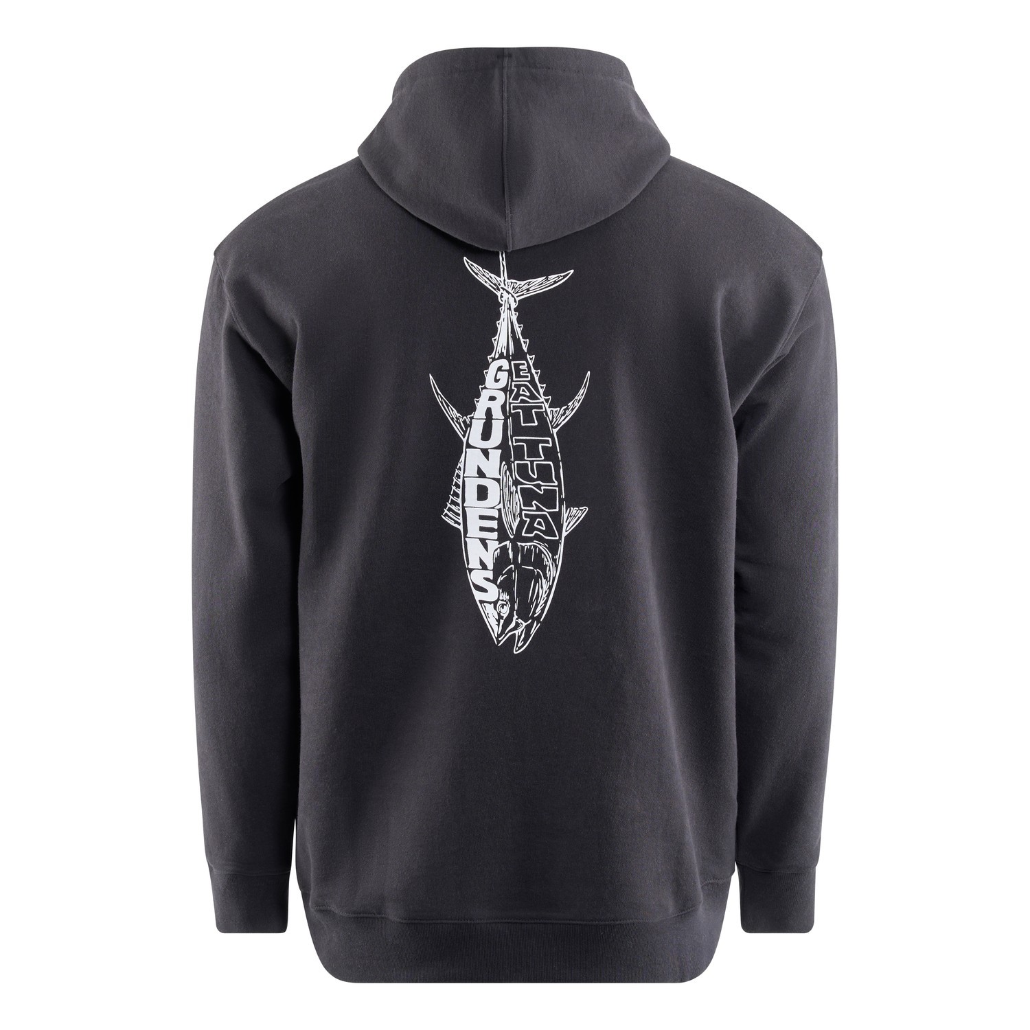 Grundéns Eat Your Words DWR HD Hoodie Black Tuna Graphic i gruppen Beklædning og fodtøj / Beklædning / Sweatere / Hættetrøjer hos Sportfiskeprylar.se (50518-069-0013r)