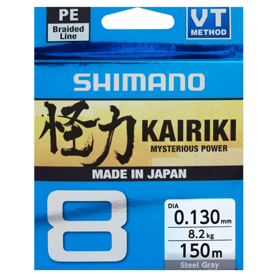 Shimano Kairiki 8, 150m Steel Gray i gruppen Snøre / Multifilament hos Sportfiskeprylar.se (59WPLA58R12r)