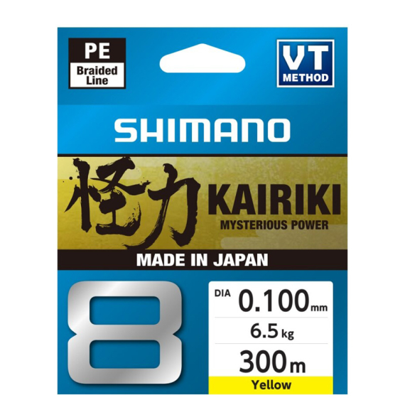 Shimano Kairiki 8 300m Yellow i gruppen Snøre / Multifilament hos Sportfiskeprylar.se (59WPLA68R38r)