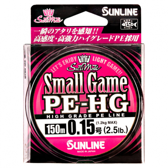Sunline Small Game PE HG 150m Pink i gruppen Snøre / Multifilament hos Sportfiskeprylar.se (60092356r)