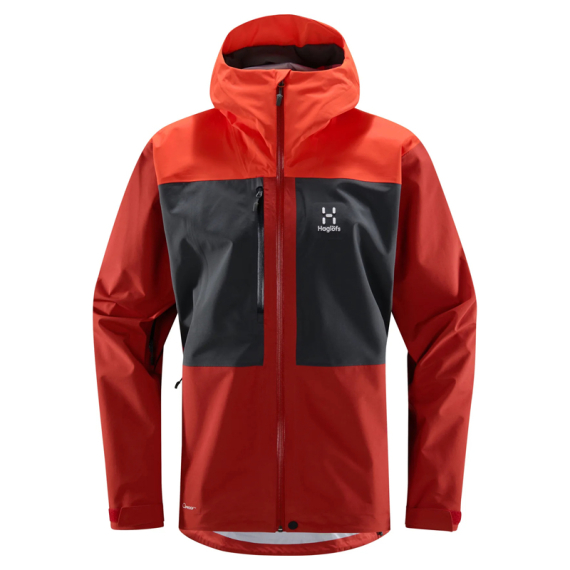 Haglöfs Front Proof Jacket Men Habanero/Corrosion i gruppen Beklædning og fodtøj / Beklædning / Jakker / Skaljakker hos Sportfiskeprylar.se (6061435MB020r)
