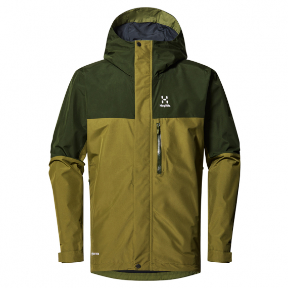 Haglöfs Lark GTX Jacket Men Olive Green/Seaweed Green i gruppen Beklædning og fodtøj / Beklædning / Jakker / Regnjakker hos Sportfiskeprylar.se (6064565MP020r)
