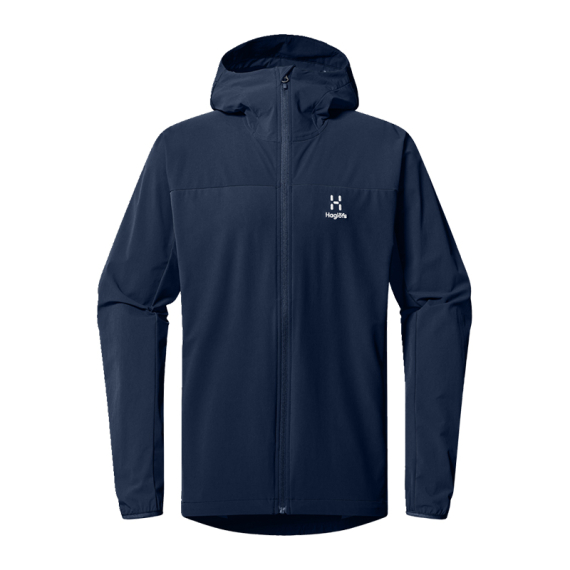 Haglöfs Move Softshell Hood Men Tarn Blue i gruppen Beklædning og fodtøj / Beklædning / Jakker / Skaljakker hos Sportfiskeprylar.se (6068783N5015r)