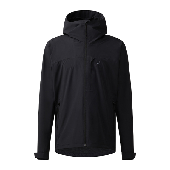 Haglöfs Ozka Proof Jacket Men True Black i gruppen Beklædning og fodtøj / Beklædning / Jakker / Regnjakker hos Sportfiskeprylar.se (6081732C5015r)