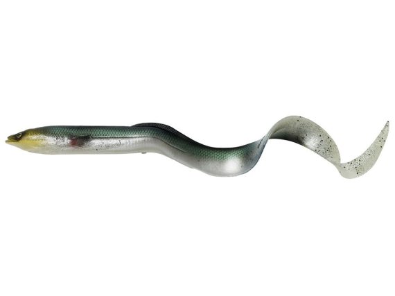 SavageGear LB Real Eel 20cm 27g Green Silver (Bulk) i gruppen Madding / Softbaits / Gedde softbaits hos Sportfiskeprylar.se (63777)
