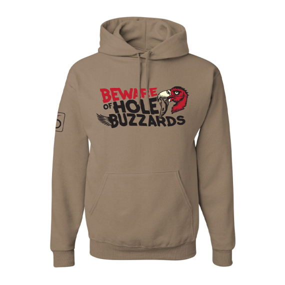 6th Sense Beware of Hole Buzzards Hoodie i gruppen Beklædning og fodtøj / Beklædning / Sweatere / Hættetrøjer hos Sportfiskeprylar.se (6HOOD06-SMr)