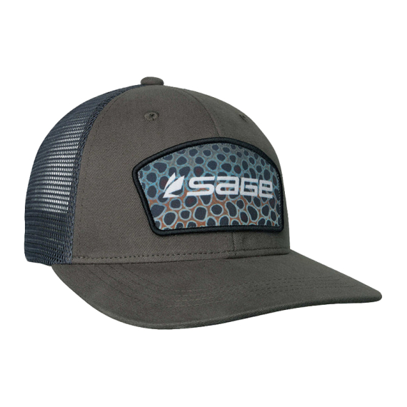 Sage Patch Trucker Green - Brown Trout One Size i gruppen Beklædning og fodtøj / Kasketter og hovedbeklædning / Kasketter / Trucker caps hos Sportfiskeprylar.se (7248-402-OS)