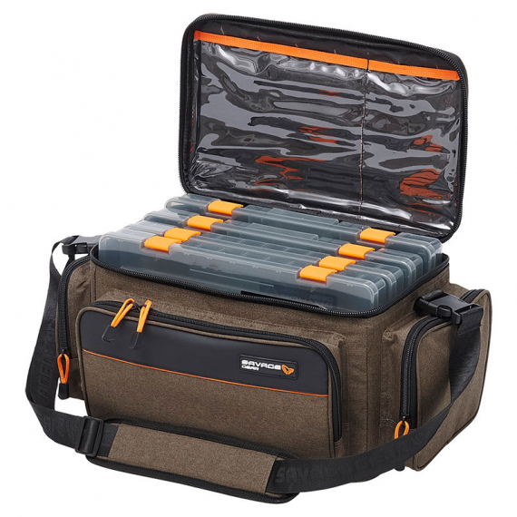 Savage Gear System Box Bag L 4 Boxes 24x47x30cm 18L i gruppen Opbevaring / Tackle-tasker / Grejtasker hos Sportfiskeprylar.se (74243)