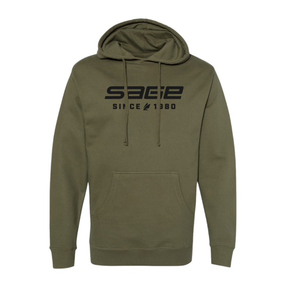 Sage Since 190 Hoody Army i gruppen Beklædning og fodtøj / Beklædning / Sweatere / Hættetrøjer hos Sportfiskeprylar.se (7470-02r)
