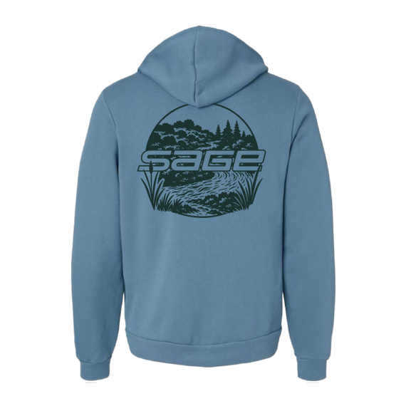 Sage Creekside Zip Hoody Steel Blue i gruppen Beklædning og fodtøj / Beklædning / Sweatere / Hættetrøjer hos Sportfiskeprylar.se (7471-02r)