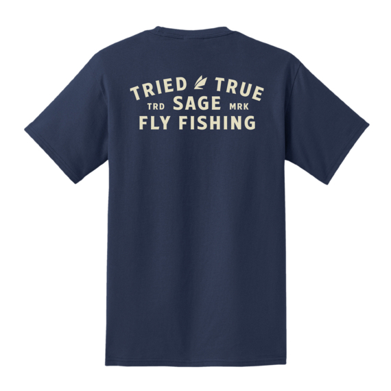Sage Tried and True Pocket T-shirt Navy i gruppen Beklædning og fodtøj / Beklædning / T-shirts hos Sportfiskeprylar.se (7472-02r)