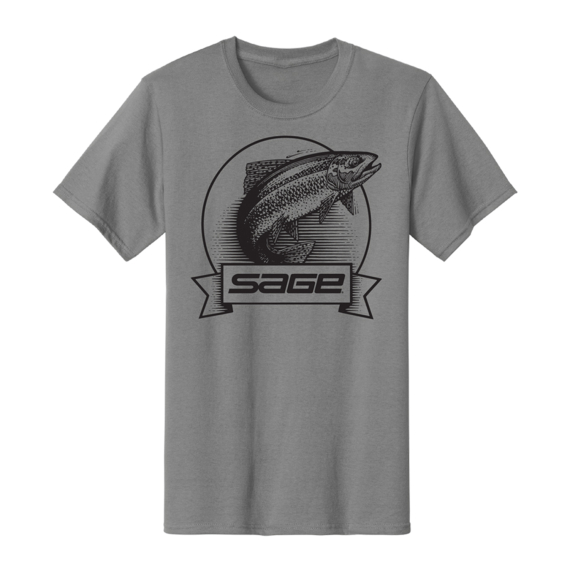 Sage Heritage T-shirt Grey i gruppen Beklædning og fodtøj / Beklædning / T-shirts hos Sportfiskeprylar.se (7476-02r)
