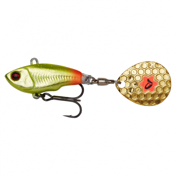 Savage Gear Fat Tail Spin 6,5cm, 16g Sinking - Söder Hot Tail Motoroil UV i gruppen Madding / Læbeløse crankbaits hos Sportfiskeprylar.se (75324)