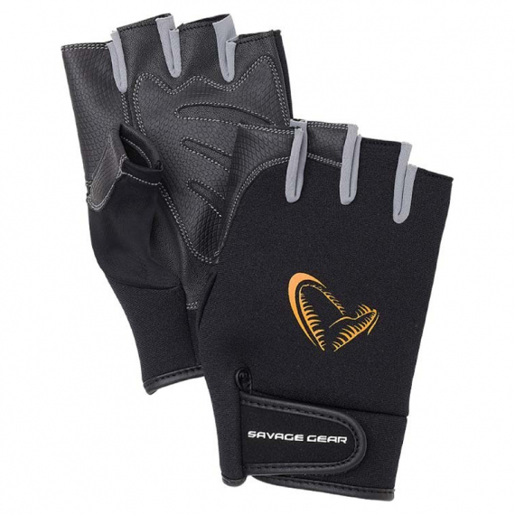Savage Gear Neoprene Half Finger, Grey i gruppen Beklædning og fodtøj / Beklædning / Handsker hos Sportfiskeprylar.se (76462r)