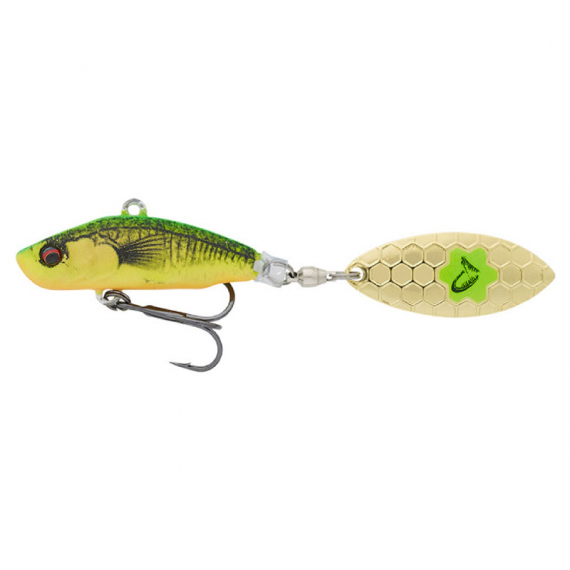 Savage Gear 3D Sticklebait Tailspin 8cm, 18g Sinking - Firetiger i gruppen Madding / Læbeløse crankbaits hos Sportfiskeprylar.se (76819)