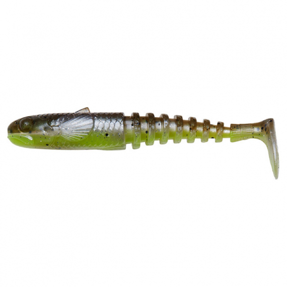 Savage Gear Gobster Shad 11.5cm 16g (5-Pack) - Green Pearl Yellow i gruppen Madding / Softbaits / Aborre softbaits og sandard softbaits hos Sportfiskeprylar.se (76947)