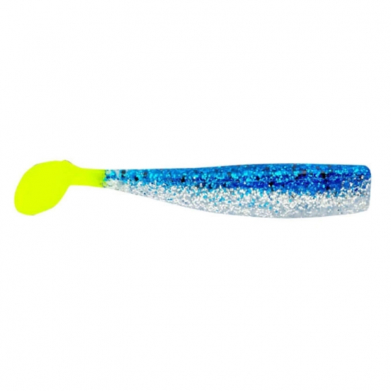 Shaker Shad, 8cm, Blue Ice Chartreuse Tail - 8pack i gruppen Madding / Softbaits / Aborre softbaits og sandard softbaits hos Sportfiskeprylar.se (78-SH325-273)