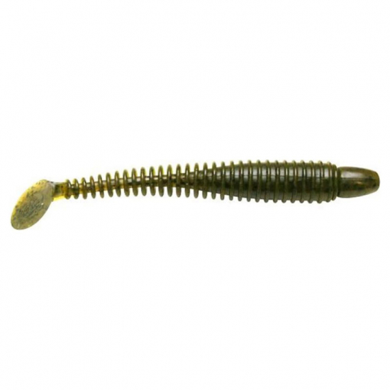 Swimming Ribster 10cm, Green Pumpkin (9pcs) i gruppen Madding / Softbaits / Vertikale softbaits hos Sportfiskeprylar.se (78-SR45-024)