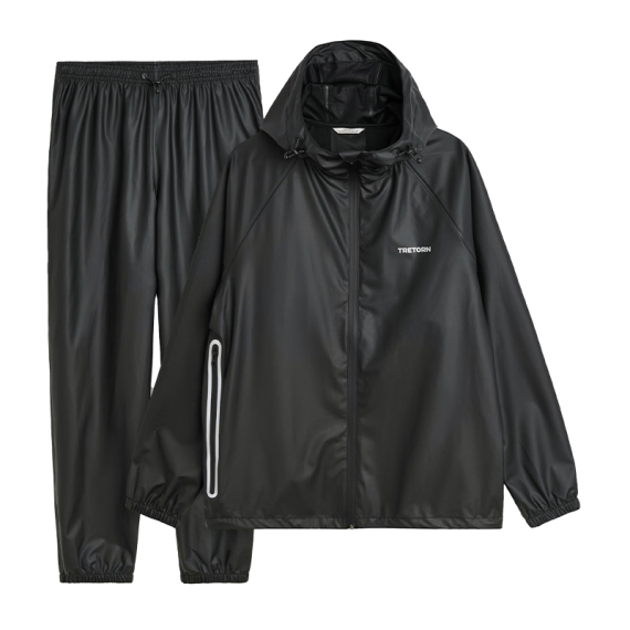 Tretorn Packable Rainbreaker Set, Black i gruppen Beklædning og fodtøj / Beklædning / Fiskedragter hos Sportfiskeprylar.se (800655059Sr)