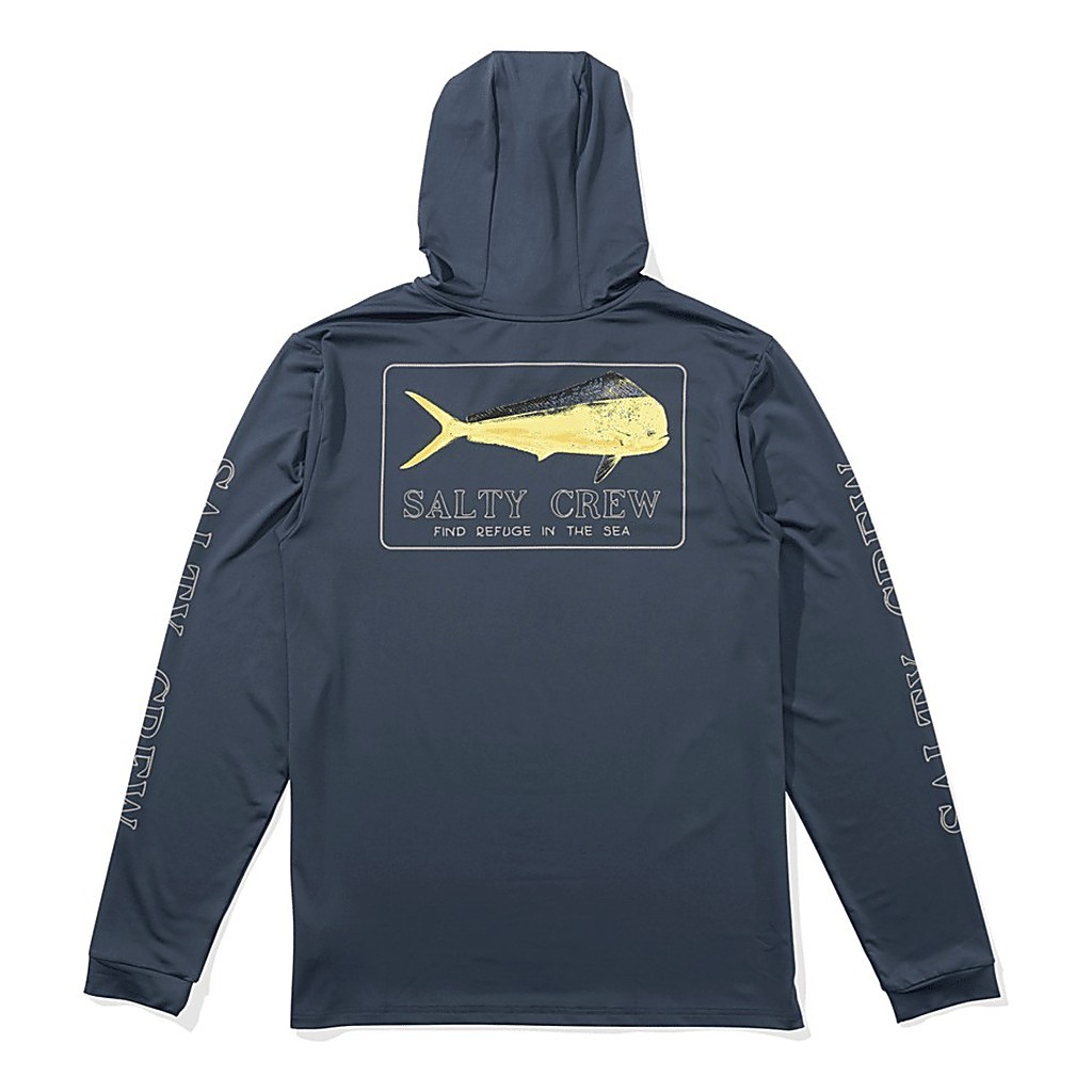 Salty Crew Golden Mahi Hood Sunshirt Blue Fin i gruppen Beklædning og fodtøj / UV-beklædning hos Sportfiskeprylar.se (804046513032r)