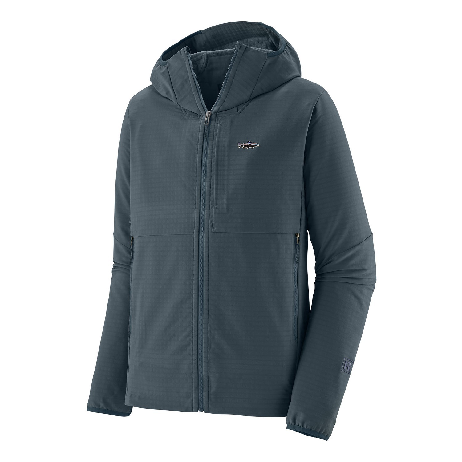 Patagonia M\'s R1 TechFace Fitz Roy Trout Hoody SMTB i gruppen Beklædning og fodtøj / Beklædning / Jakker / Windstopper hos Sportfiskeprylar.se (81787-SMTB-XXLr)