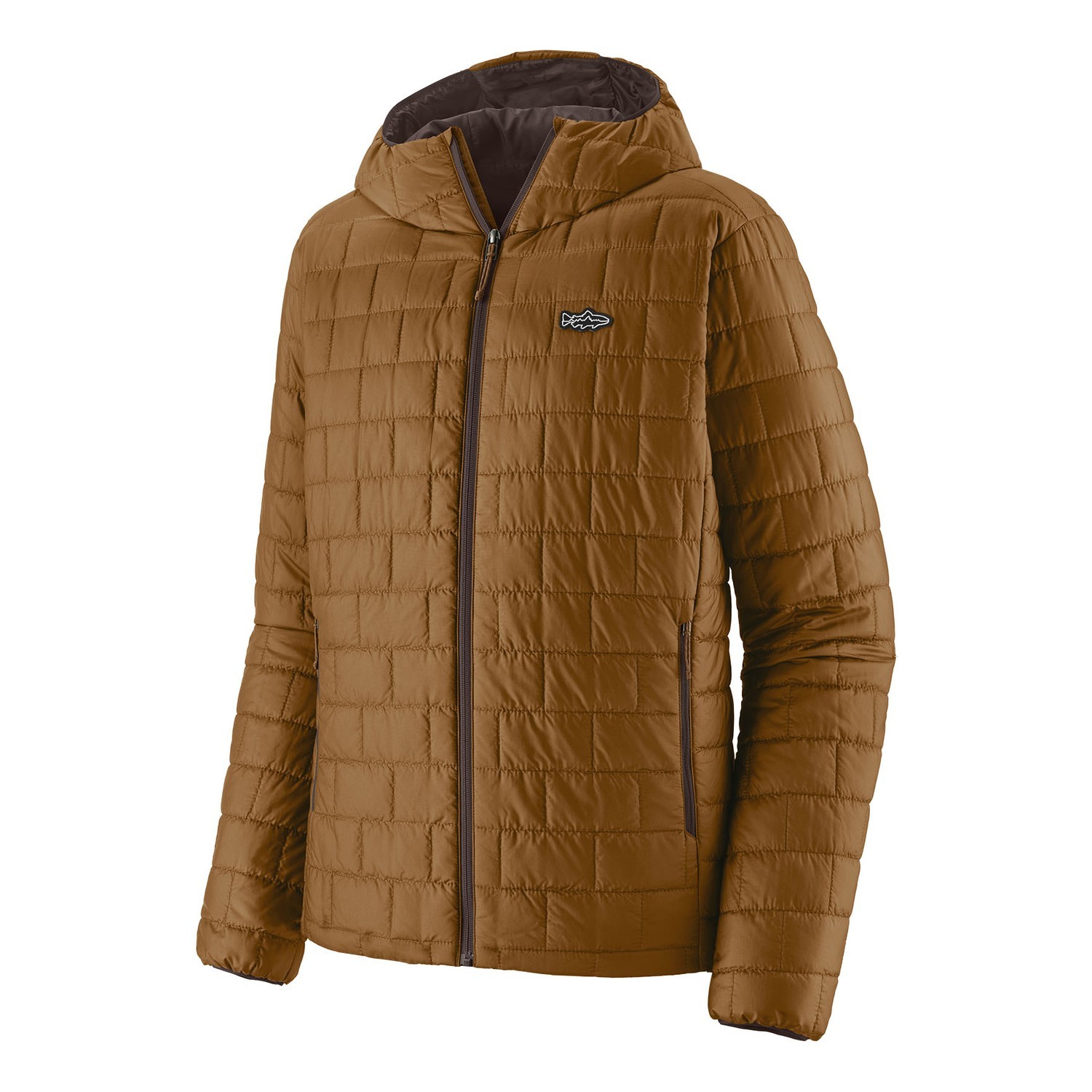 Patagonia M\'s Nano Puff Fitz Roy Trout Hoody WLFB i gruppen Beklædning og fodtøj / Beklædning / Jakker / Dun- og syntetforede jakker hos Sportfiskeprylar.se (84456-WLFB-XXLr)