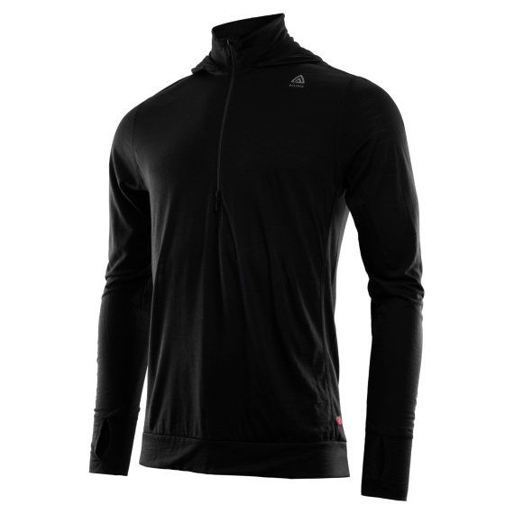 Aclima LightWool 140 Hoodie M\'s Jet Black i gruppen Beklædning og fodtøj / Beklædning / Undertøj / Langærmede undertrøjer hos Sportfiskeprylar.se (90-104627r)