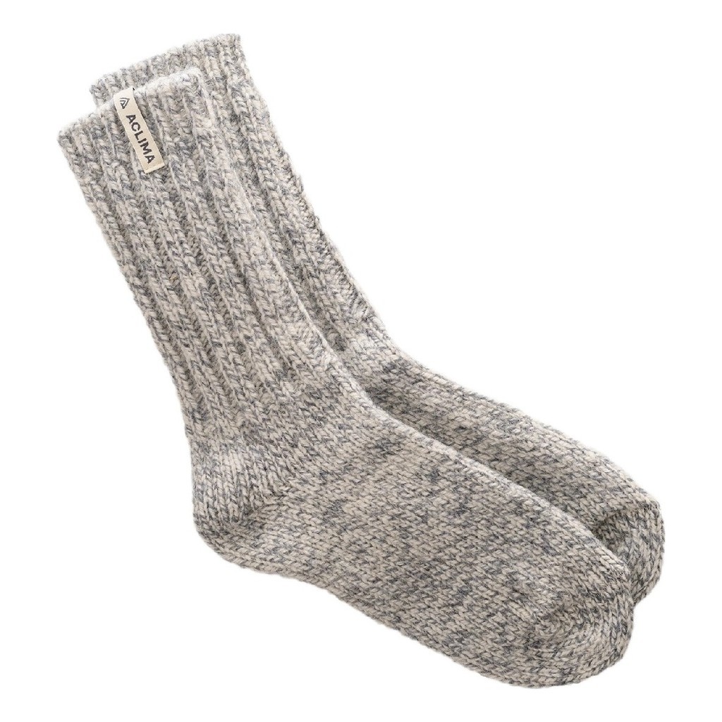 Aclima Norwegian Wool Socks Grey / White i gruppen Beklædning og fodtøj / Beklædning / Undertøj / Sokker hos Sportfiskeprylar.se (90-107363r)