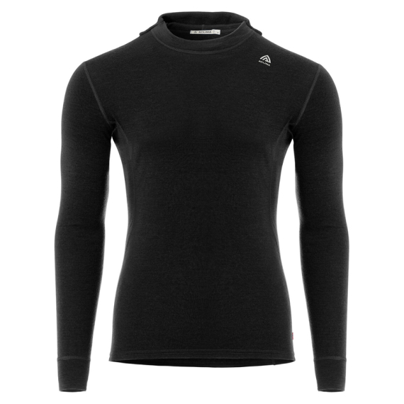 Aclima WarmWool Hoodsweater V2 M\'s Jet Black i gruppen Beklædning og fodtøj / Beklædning / Undertøj / Langærmede undertrøjer hos Sportfiskeprylar.se (90-108778r)