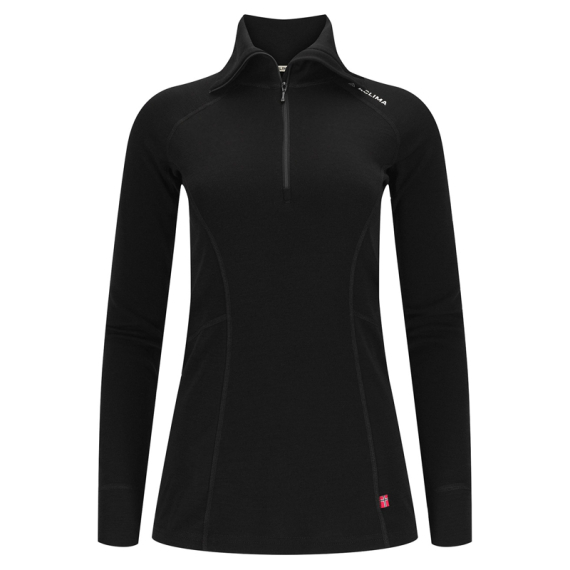 Aclima WarmWool Polo W\'s Jet Black i gruppen Beklædning og fodtøj / Beklædning / Undertøj / Langærmede undertrøjer hos Sportfiskeprylar.se (90-110079r)